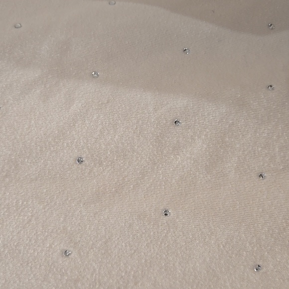 a new day Dot Glitter Sparkle Cream Crew Neck Sweater, Festive Chic, Large, VGUC - Picture 2 of 6